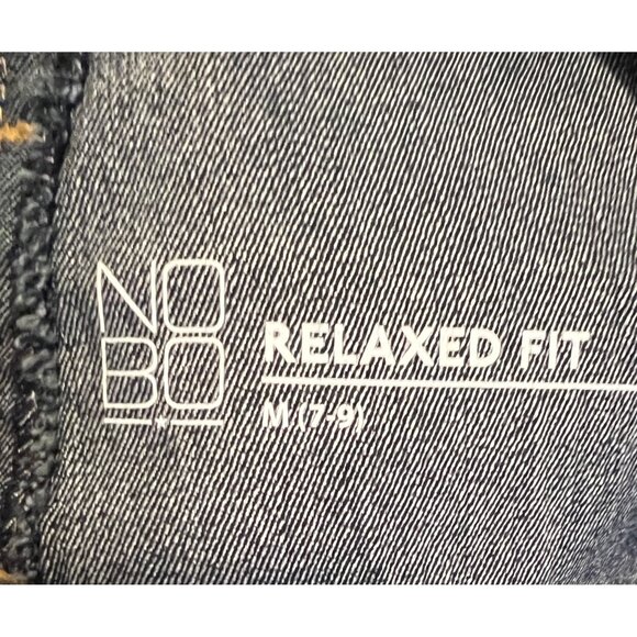 Denim Overall Shorts With Adjustable Straps & Front Pocket Design By No Boundari - Picture 3 of 3